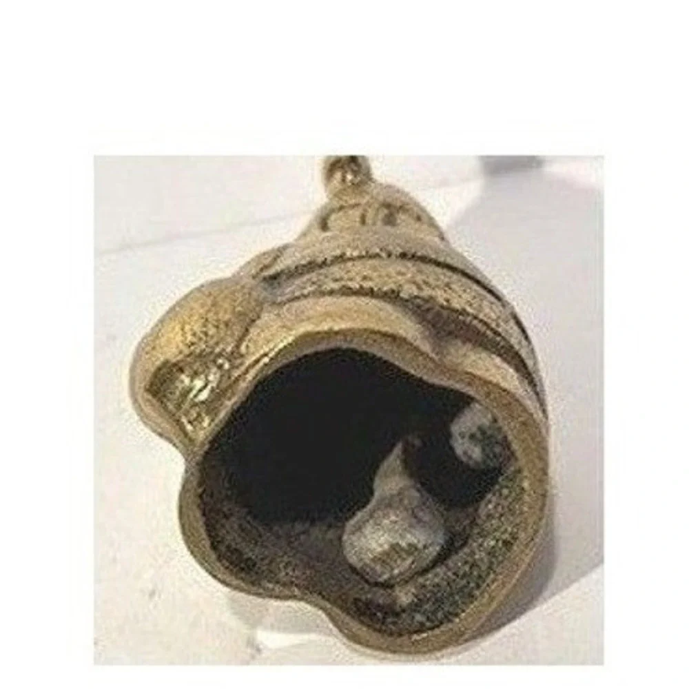 Vintage Brass Santa Claus Bell Figurine,‎ Christmas Holiday Decor